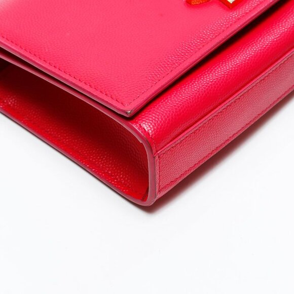 Saint Laurent Yves Shoulder Bag Logo Kate Mini Leather Chain - Picture 5 of 10